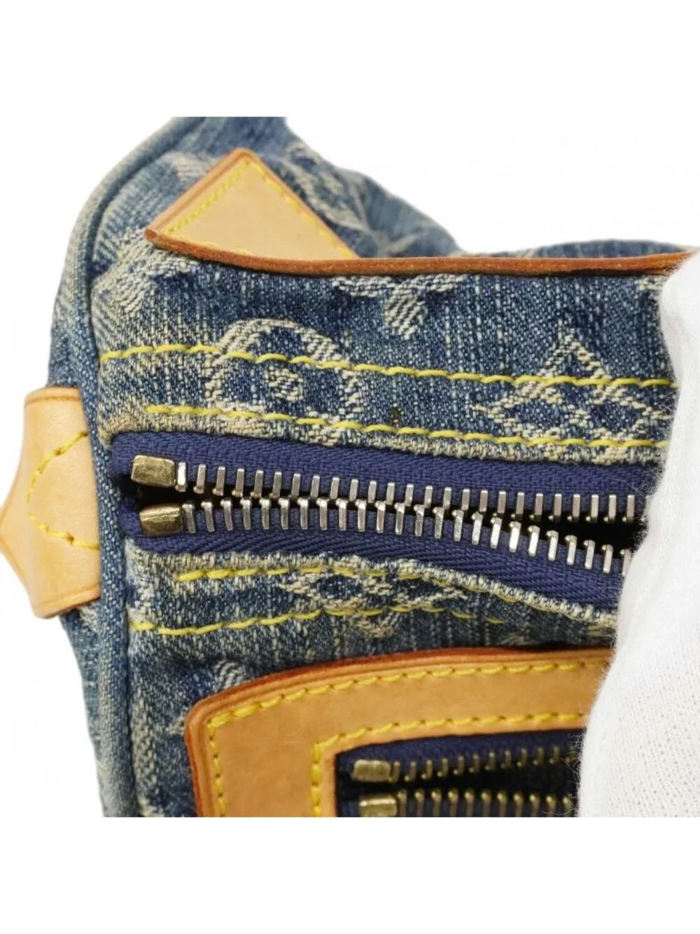 ★SOLD★ Louis Vuitton Handbag Monogram Denim Neo Speedy Blue - Picture 8 of 10